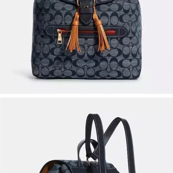 Coach Backpack In Signature Chambray